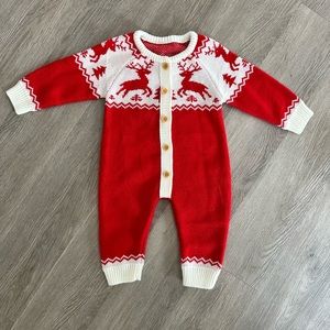 Red and white Christmas woven Jammie’s for toddler